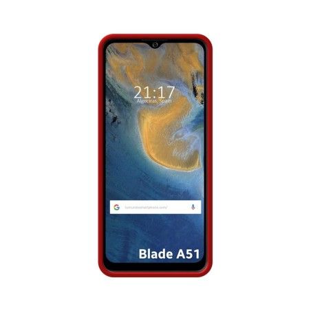 Funda Silicona Líquida Ultra Suave para ZTE Blade A51 color Roja