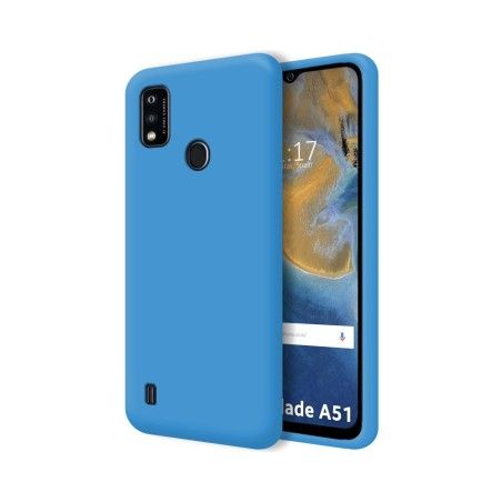 Funda Silicona Líquida Ultra Suave para ZTE Blade A51 color Azul