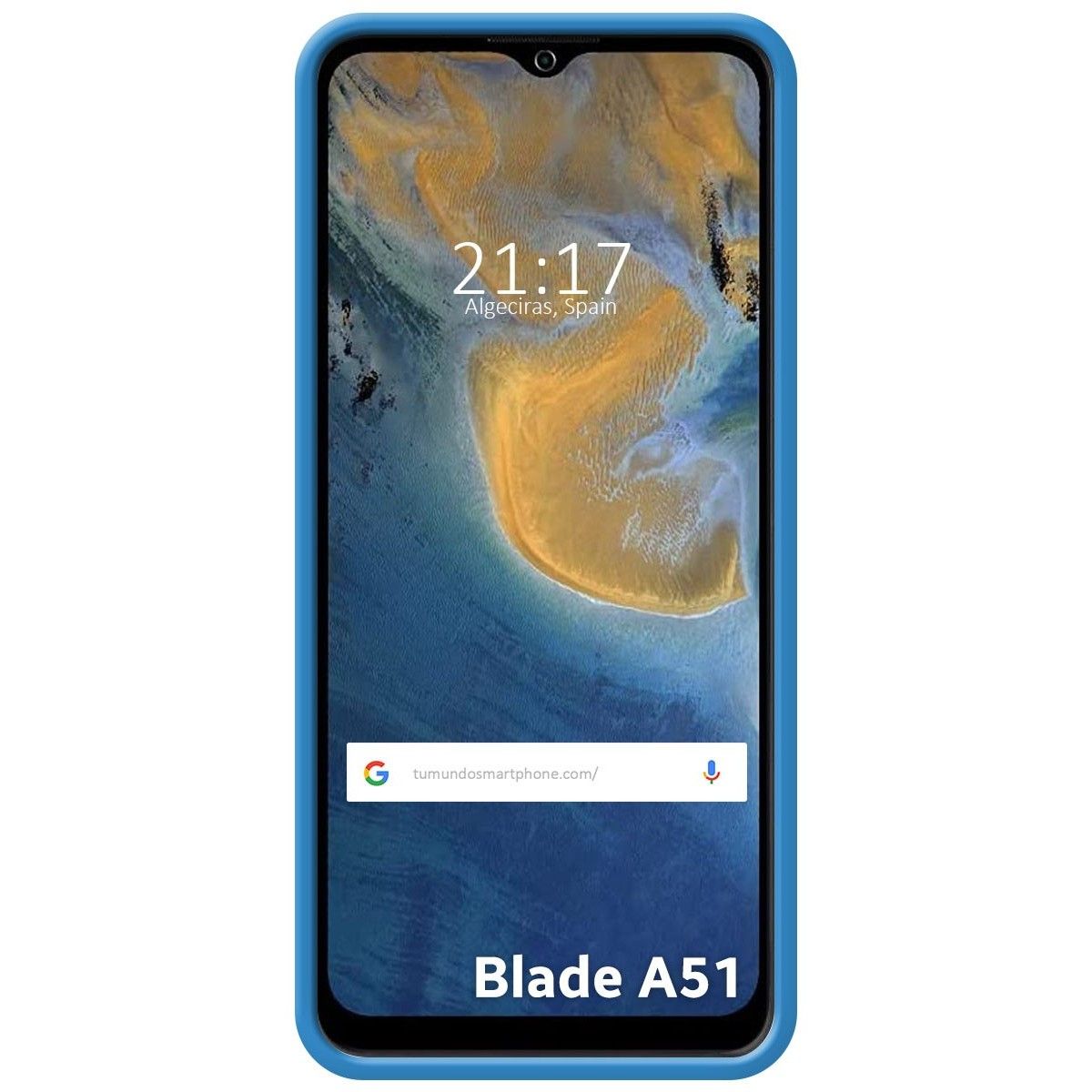 Funda Silicona Líquida Ultra Suave para ZTE Blade A51 color Azul