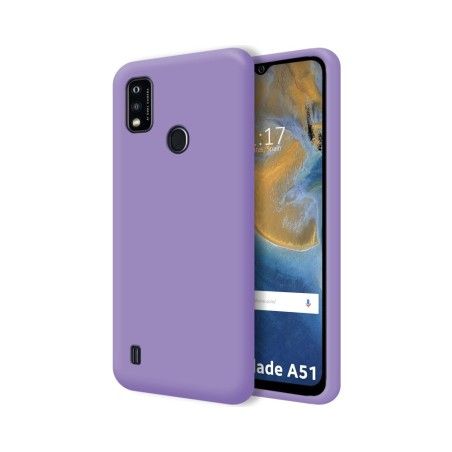 Funda Silicona Líquida Ultra Suave para ZTE Blade A51 color Morada