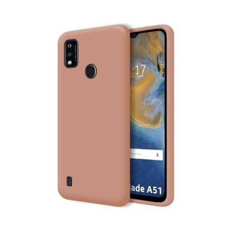 Funda Silicona Líquida Ultra Suave para ZTE Blade A51 color Rosa
