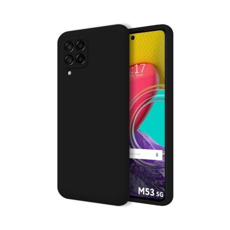 Funda Silicona Líquida Ultra Suave para Samsung Galaxy M53 5G color Negra