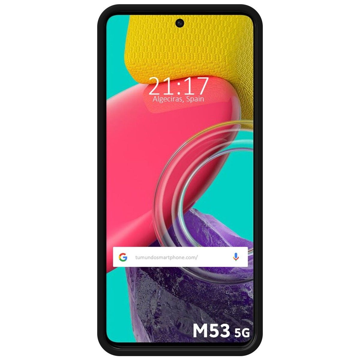Funda Silicona Líquida Ultra Suave para Samsung Galaxy M53 5G color Negra