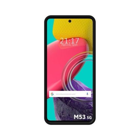 Funda Silicona Líquida Ultra Suave para Samsung Galaxy M53 5G color Negra