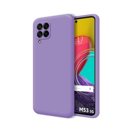 Funda Silicona Líquida Ultra Suave para Samsung Galaxy M53 5G color Morada