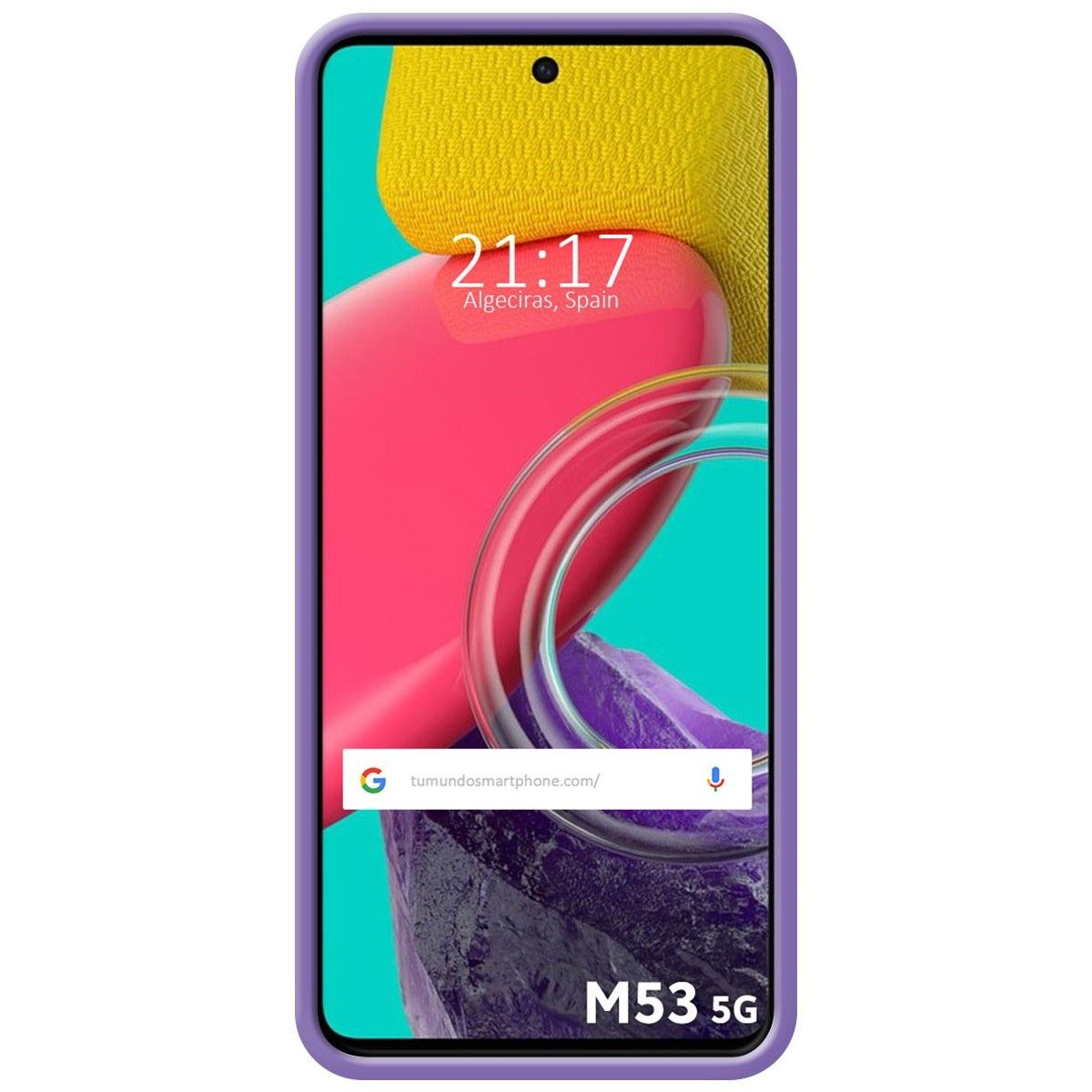 Funda Silicona Líquida Ultra Suave para Samsung Galaxy M53 5G color Morada