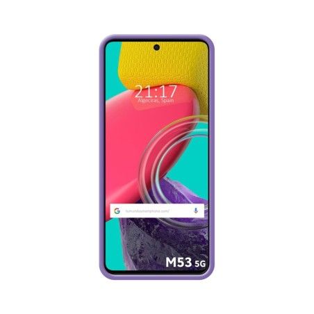 Funda Silicona Líquida Ultra Suave para Samsung Galaxy M53 5G color Morada