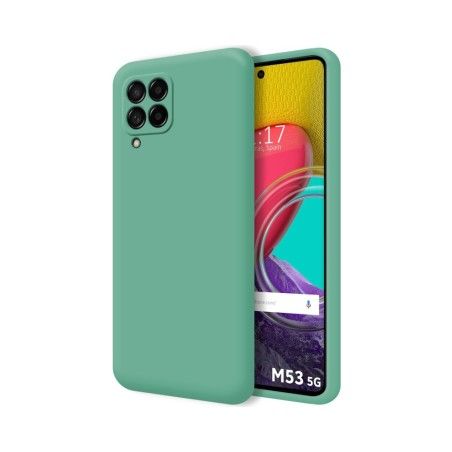 Funda Silicona Líquida Ultra Suave para Samsung Galaxy M53 5G color Verde