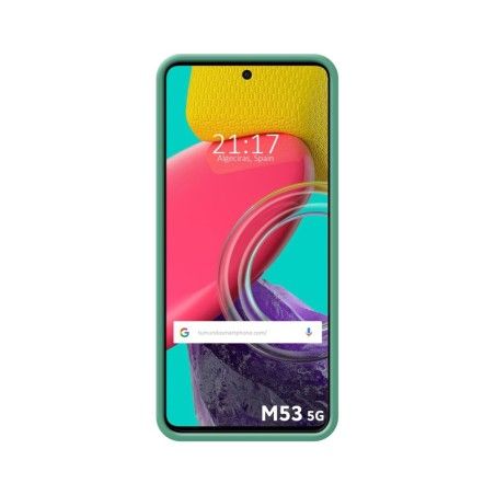 Funda Silicona Líquida Ultra Suave para Samsung Galaxy M53 5G color Verde