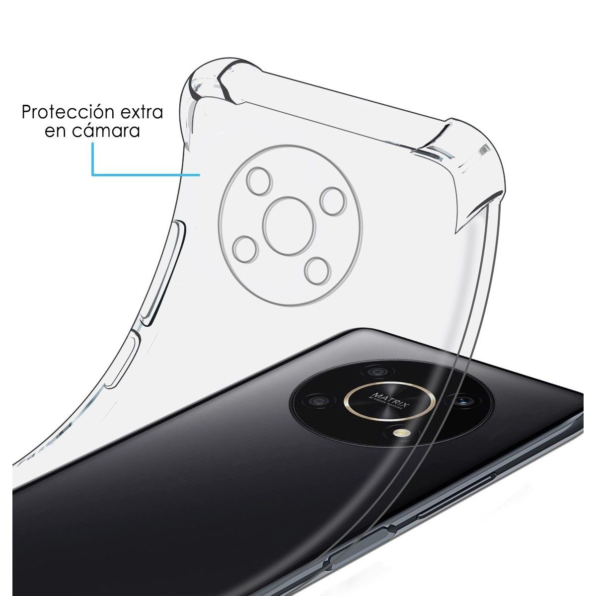 Funda Silicona Antigolpes Transparente para Honor Magic 4 Lite