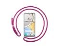 Funda Colgante Transparente para Huawei Honor Magic 4 Lite con Cordon Rosa Fucsia