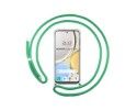 Funda Colgante Transparente para Huawei Honor Magic 4 Lite con Cordon Verde Agua