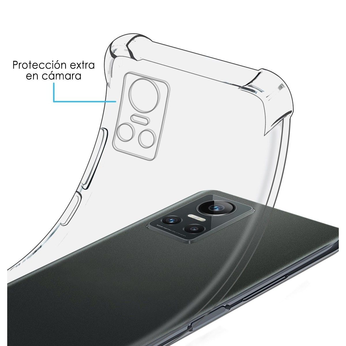 Funda Silicona Antigolpes Transparente para Realme GT Neo 3 5G