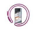 Funda Colgante Transparente para Realme GT Neo 3 5G con Cordon Rosa Fucsia