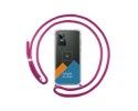 Personaliza tu Funda Colgante Transparente para Realme GT Neo 3 5G con Cordon Rosa Fucsia Dibujo Personalizada