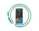 Personaliza tu Funda Colgante Transparente para Realme GT Neo 3 5G con Cordon Verde Agua Dibujo Personalizada