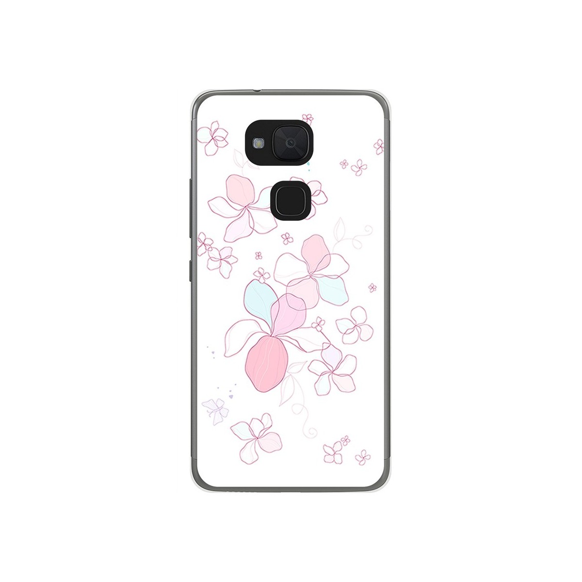 Funda Gel Tpu para Bq Aquaris V / Vs Diseño Flores Minimal Dibujos