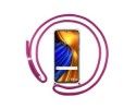 Funda Colgante Transparente para Xiaomi Poco F4 5G con Cordon Rosa Fucsia