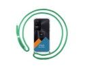 Personaliza tu Funda Colgante Transparente para Xiaomi Poco F4 5G con Cordon Verde Agua Dibujo Personalizada