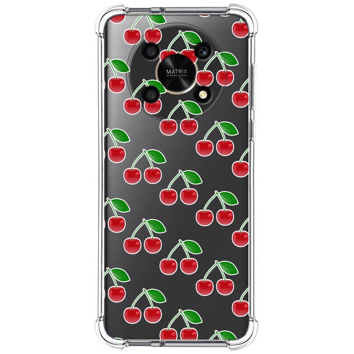 Funda Silicona Antigolpes para Honor Magic 4 Lite diseño Cerezas Dibujos