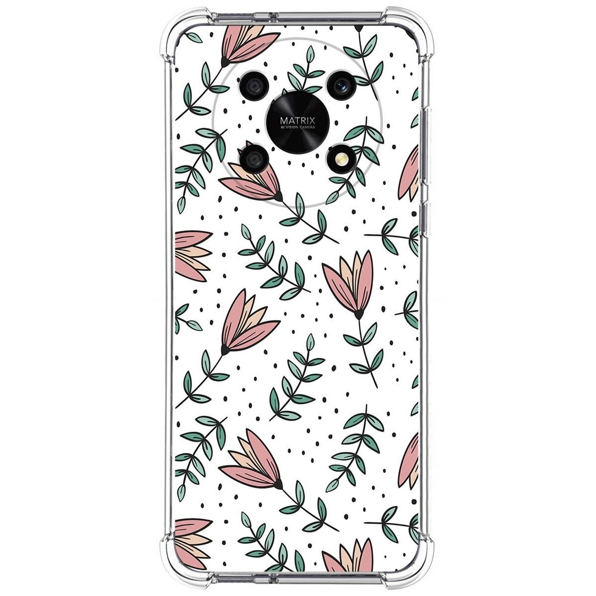 Funda Silicona Antigolpes para Honor Magic 4 Lite diseño Flores 01 Dibujos