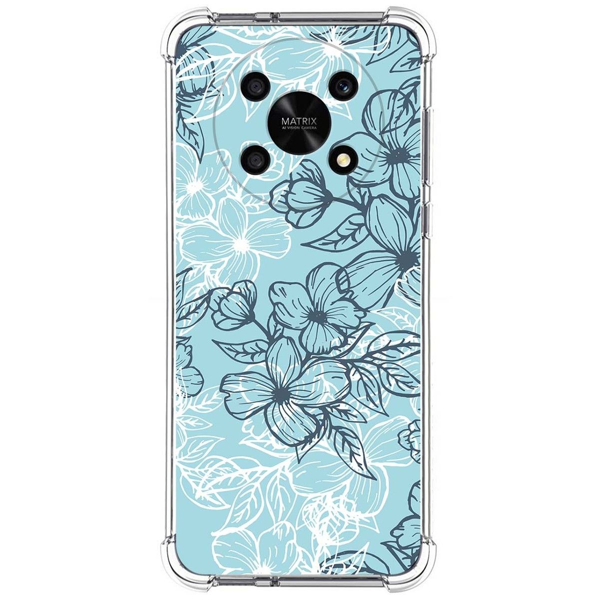 Funda Silicona Antigolpes para Honor Magic 4 Lite diseño Flores 03 Dibujos