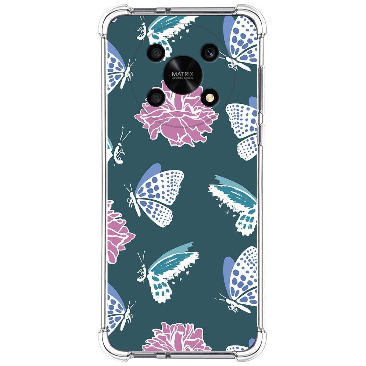 Funda Silicona Antigolpes para Honor Magic 4 Lite diseño Flores 10 Dibujos