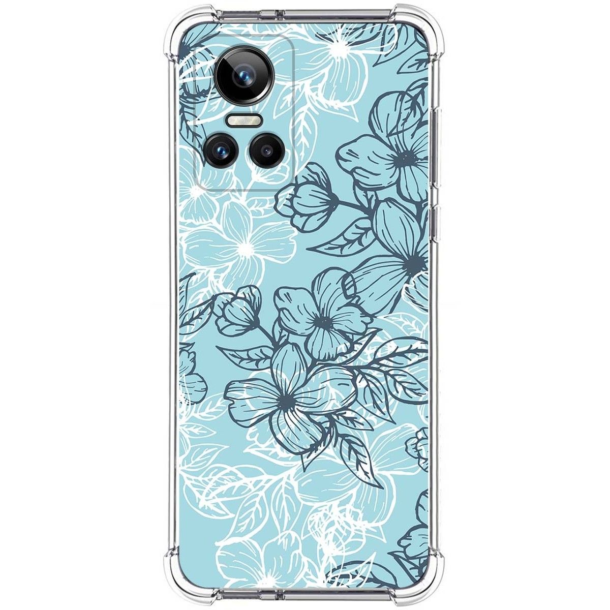 Funda Silicona Antigolpes para Realme GT Neo 3 5G diseño Flores 03 Dibujos