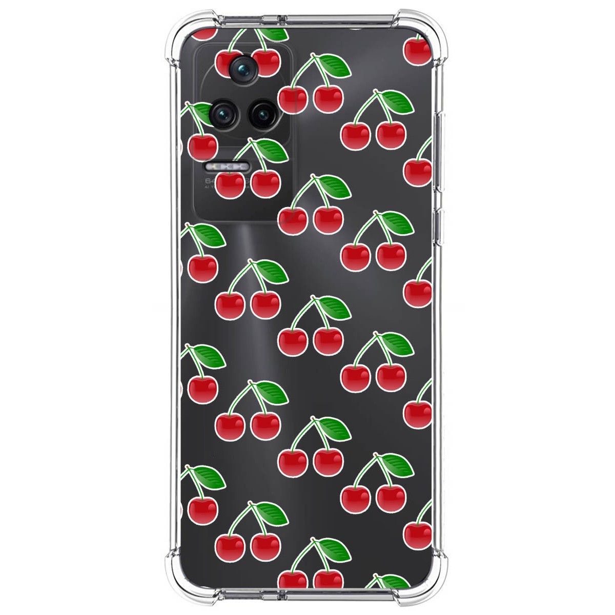 Funda Silicona Antigolpes para Xiaomi Poco F4 5G diseño Cerezas Dibujos