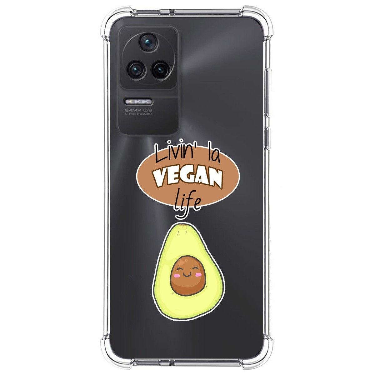 Funda Silicona Antigolpes para Xiaomi Poco F4 5G diseño Vegan Life Dibujos
