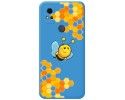 Funda Silicona Líquida Azul para ZTE Blade A31 diseño Abeja Dibujos
