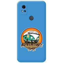 Funda Silicona Líquida Azul para ZTE Blade A31 diseño Adventure Time Dibujos