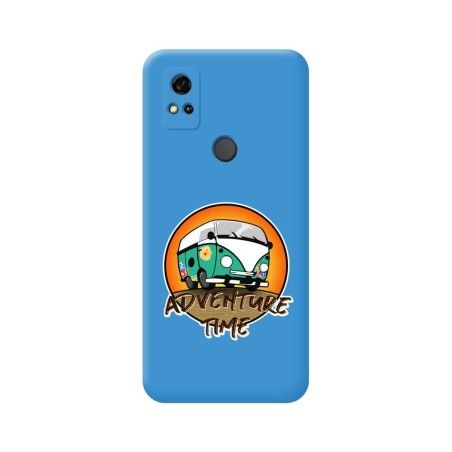 Funda Silicona Líquida Azul para ZTE Blade A31 diseño Adventure Time Dibujos