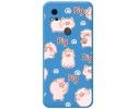 Funda Silicona Líquida Azul para ZTE Blade A31 diseño Cerdos Dibujos