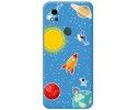 Funda Silicona Líquida Azul para ZTE Blade A31 diseño Espacio Dibujos