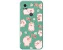 Funda Silicona Líquida Verde para ZTE Blade A31 diseño Cerdos Dibujos