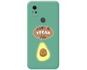 Funda Silicona Líquida Verde para ZTE Blade A31 diseño Vegan Life Dibujos
