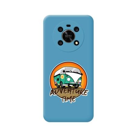 Funda Silicona Líquida Azul para Huawei Honor Magic 4 Lite diseño Adventure Time Dibujos