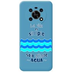 Funda Silicona Líquida Azul para Huawei Honor Magic 4 Lite diseño Agua Dibujos