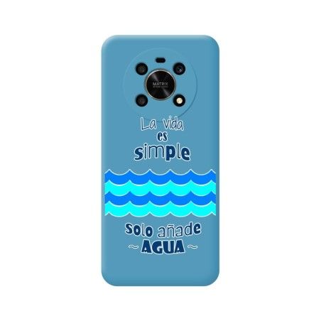 Funda Silicona Líquida Azul para Huawei Honor Magic 4 Lite diseño Agua Dibujos