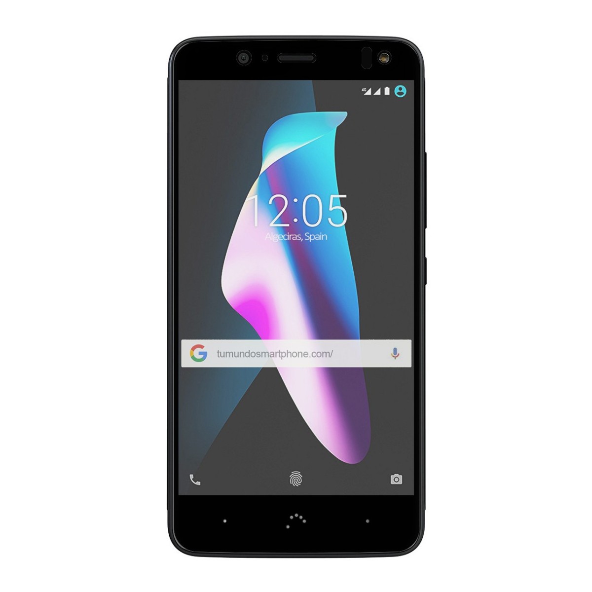 Protector Cristal Templado Frontal Completo Negro para Bq Aquaris V / Vs  Vidrio