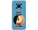 Funda Silicona Líquida Azul para Huawei Honor Magic 4 Lite diseño Hombre Escalada Dibujos