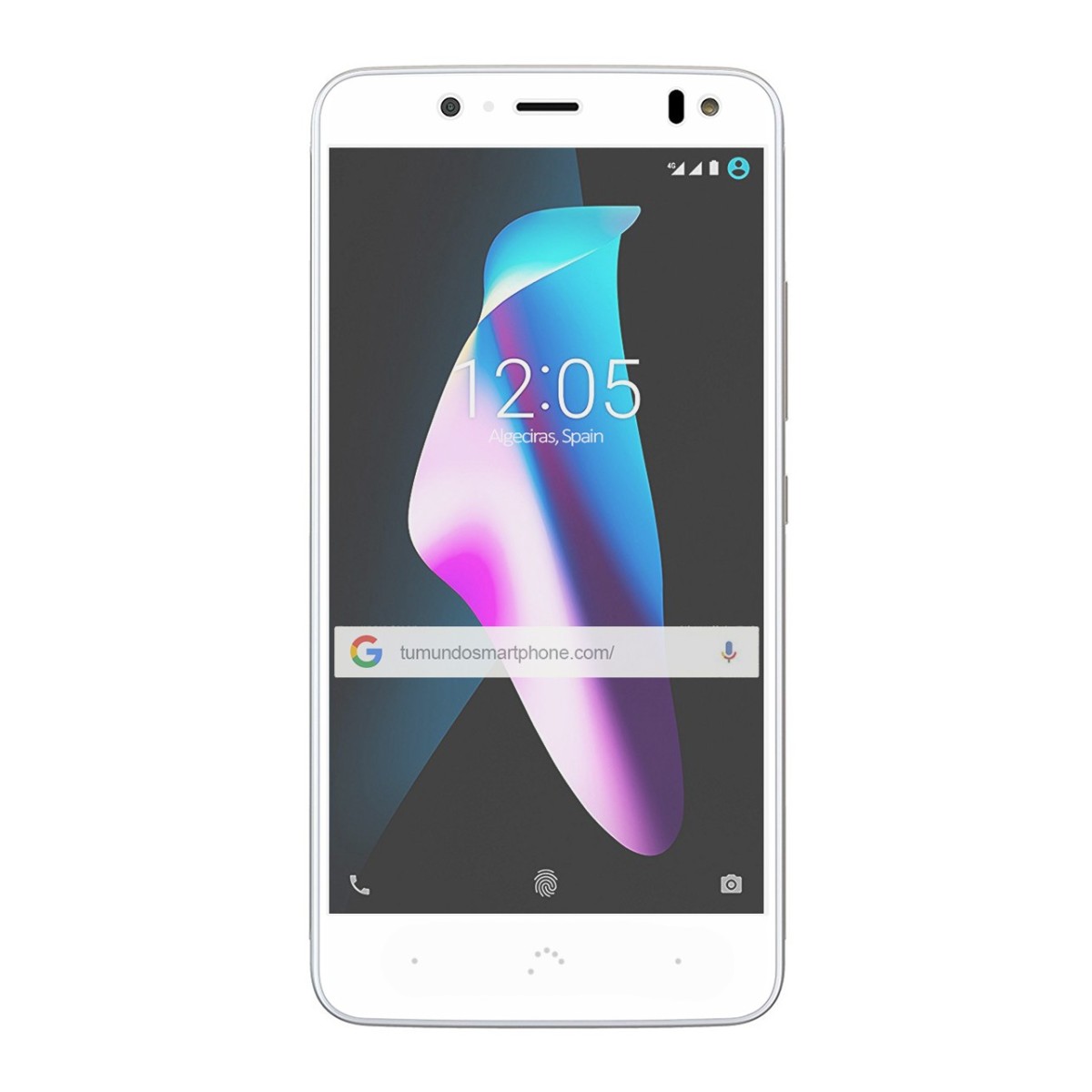 Protector Cristal Templado Frontal Completo Blanco para Bq Aquaris V / Vs  Vidrio