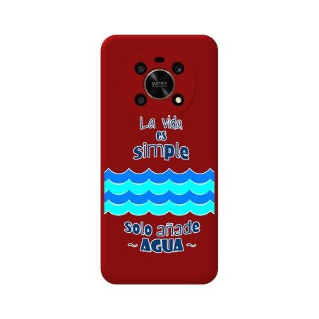 Funda Silicona Líquida Roja para Huawei Honor Magic 4 Lite diseño Agua Dibujos
