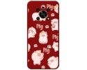 Funda Silicona Líquida Roja para Huawei Honor Magic 4 Lite diseño Cerdos Dibujos