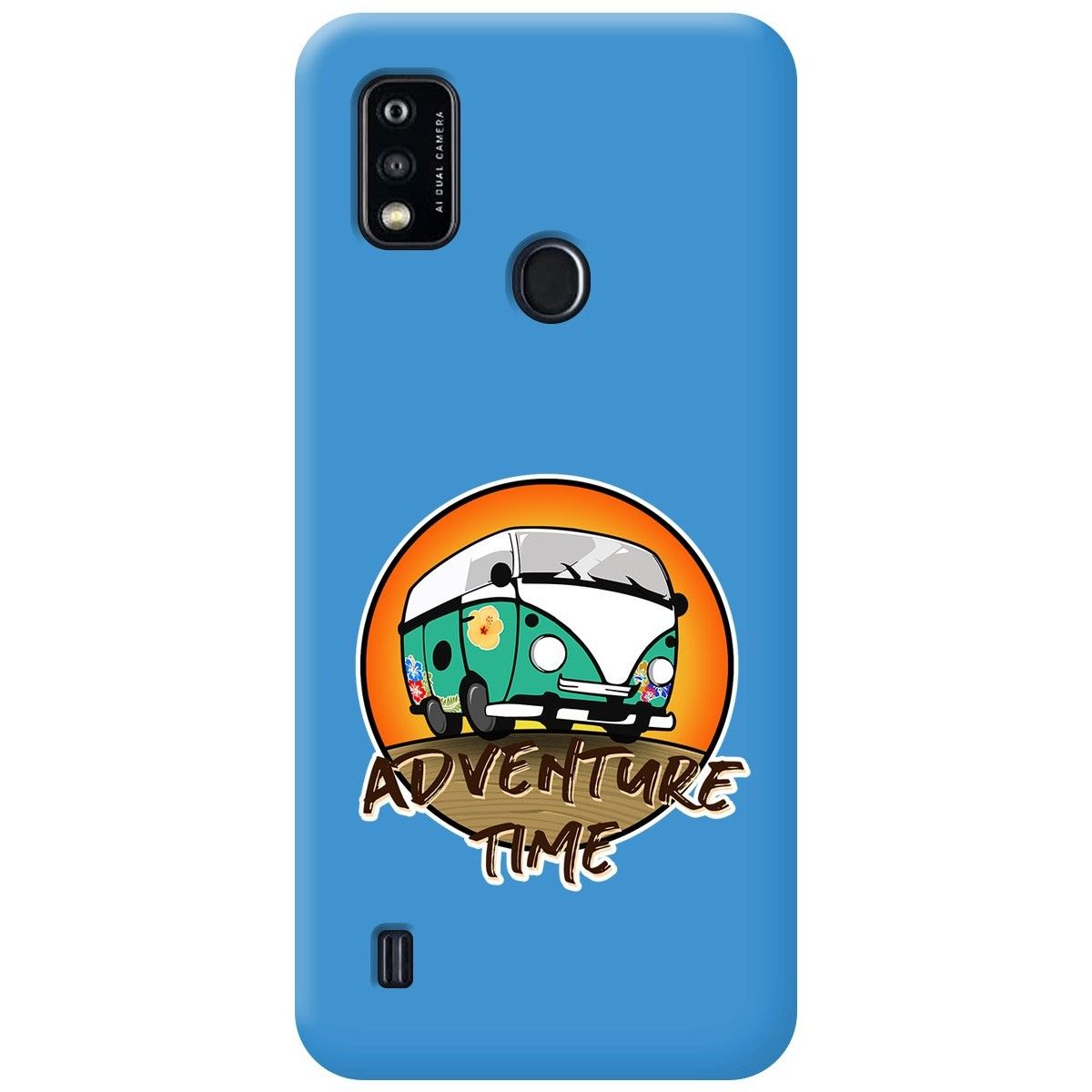 Funda Silicona Líquida Azul para ZTE Blade A51 diseño Adventure Time Dibujos