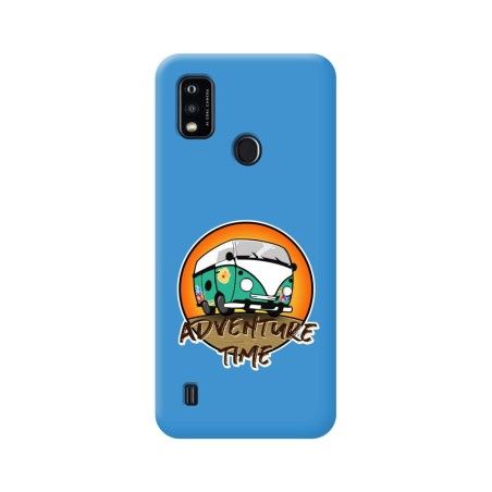 Funda Silicona Líquida Azul para ZTE Blade A51 diseño Adventure Time Dibujos