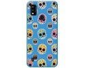 Funda Silicona Líquida Azul para ZTE Blade A51 diseño Catrina Dibujos