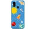 Funda Silicona Líquida Azul para ZTE Blade A51 diseño Espacio Dibujos