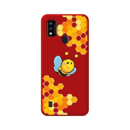 Funda Silicona Líquida Roja para ZTE Blade A51 diseño Abeja Dibujos